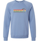 On Island Time - Sponge Fleece Raglan Sweatshirt - Blues, Greens, Purple, and Black