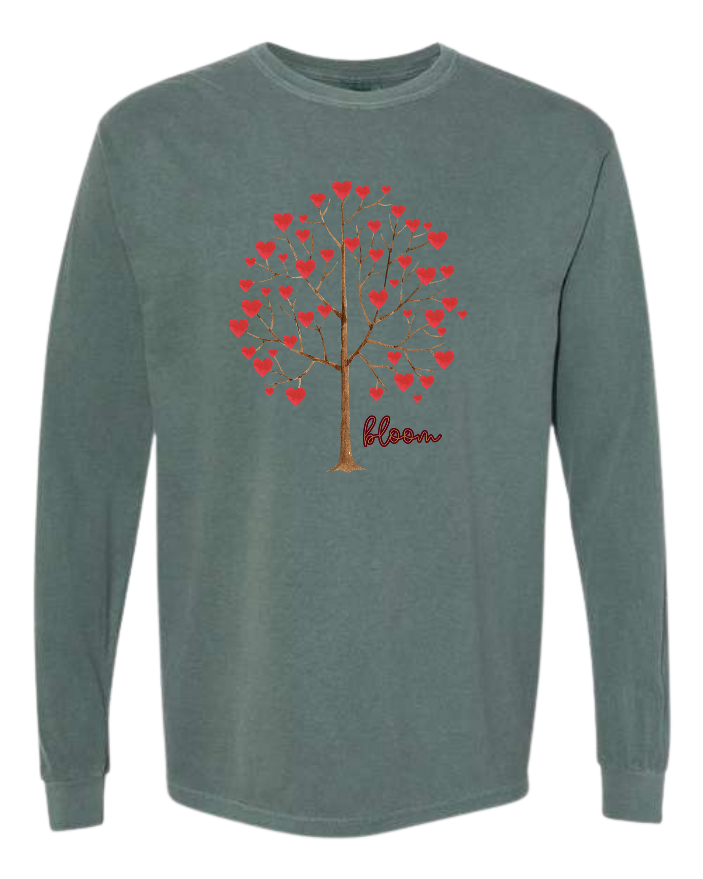 Bloom - Comfort Colors - Heavyweight Long Sleeve Tee - Blues & Greens