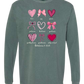 Galatians 5 - Valentines - Comfort Colors - Heavyweight Long Sleeve Tee - Blues & Greens