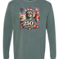 America's 250th Birthday - Comfort Colors - Heavyweight Long Sleeve Tee - Blues & Greens