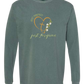 Not Perfect Just Forgiven - Comfort Colors - Heavyweight Long Sleeve Tee - Blues & Greens