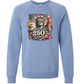 America's 250th Birthday - Sponge Fleece Raglan Sweatshirt - Blues, Greens, Purple, and Black