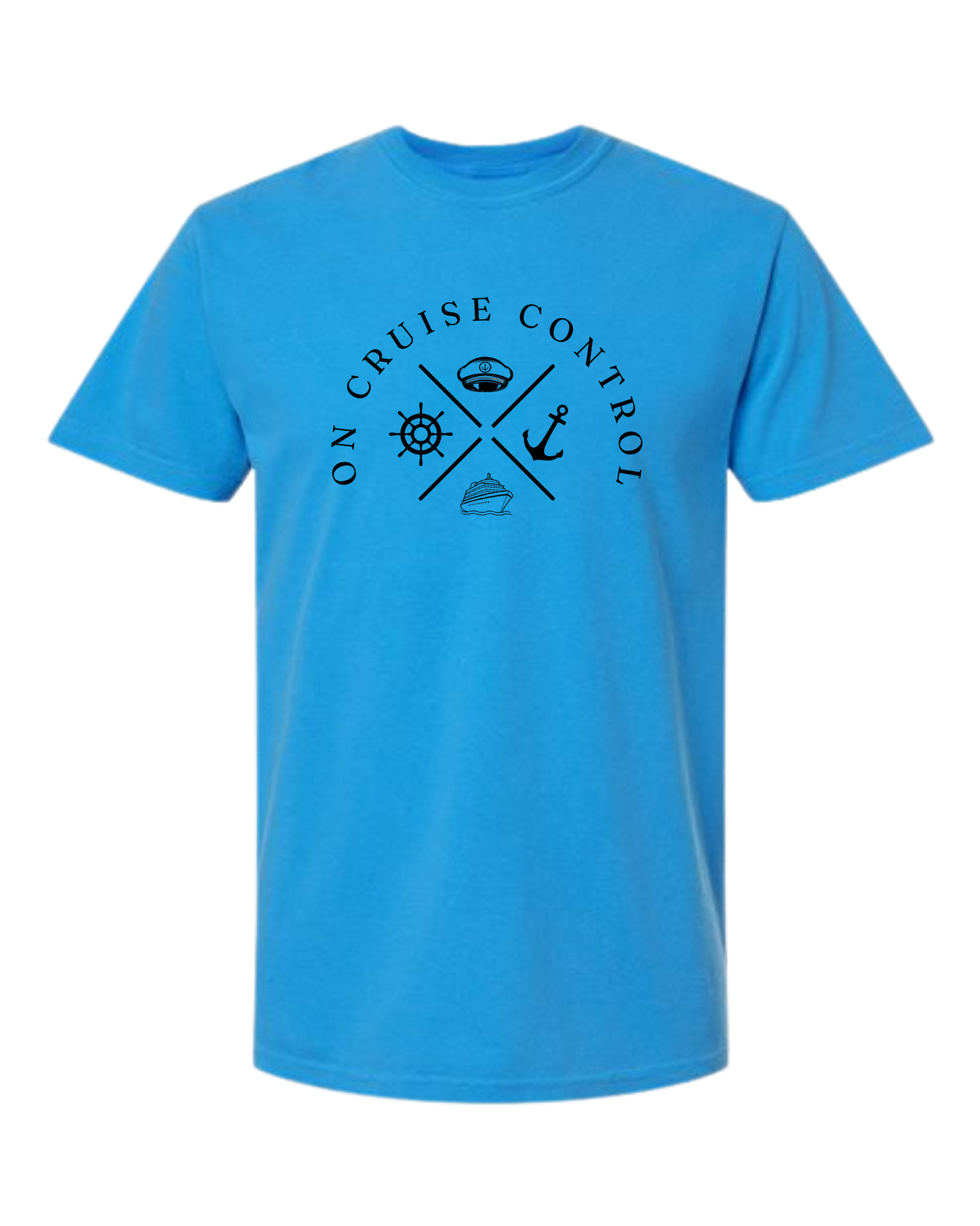 On Cruise Control - Comfort Colors - Heavyweight Unisex Tee - Blues