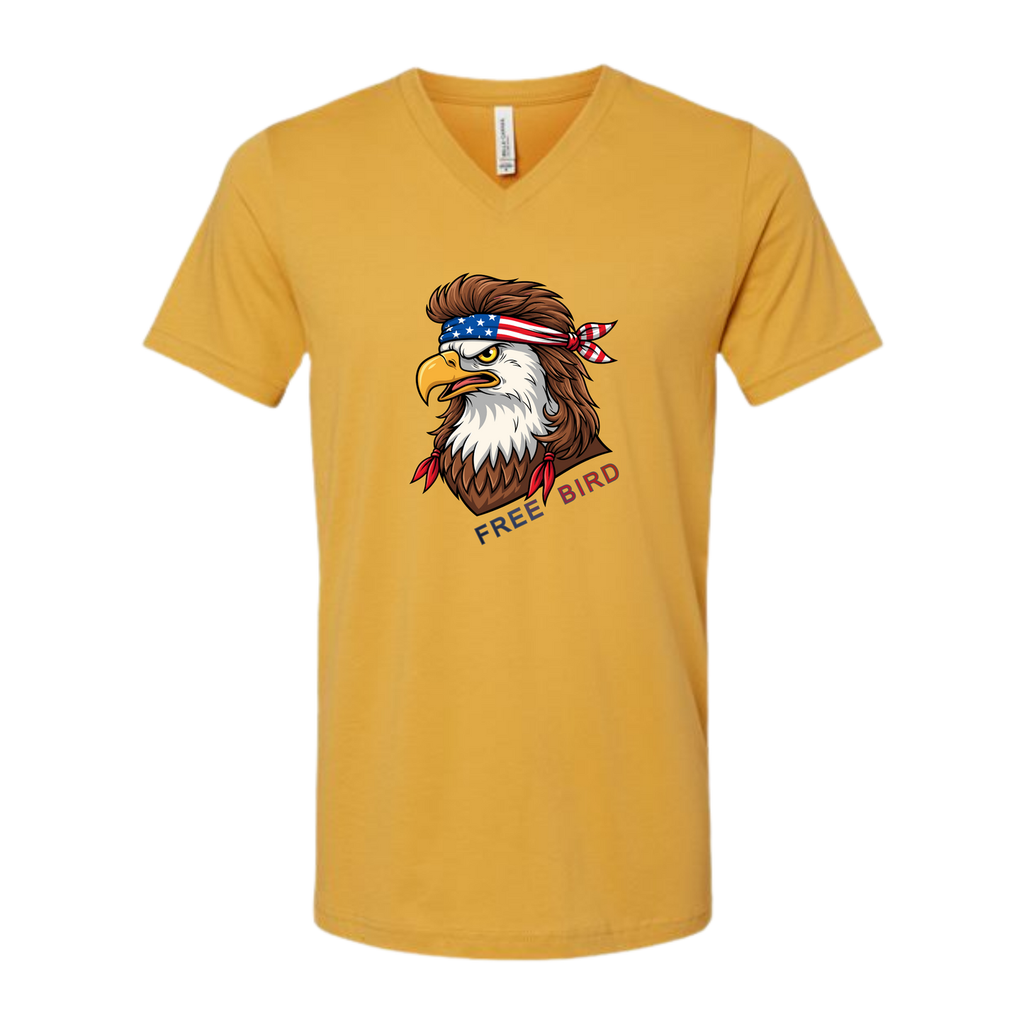 Rockin Free Bird - Bella+Canvas - Unisex V-Neck - Assorted Colors