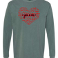 You & Me - Comfort Colors - Heavyweight Long Sleeve Tee - Blues & Greens