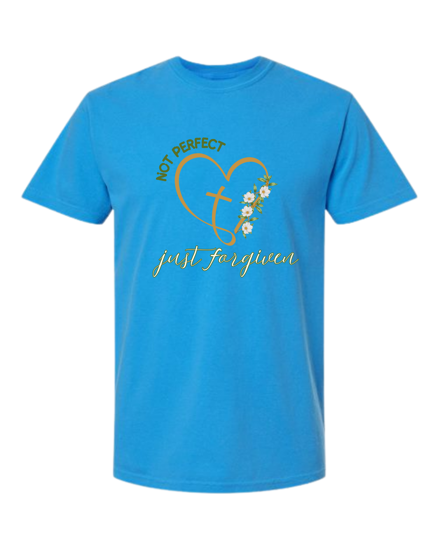 Not Perfect Just Forgiven - Comfort Colors - Heavyweight Unisex Tee - Blues