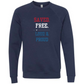 Saved. Free. Loud & Proud - Sponge Fleece Raglan Sweatshirt - Blues, Greens, Purple, and Black