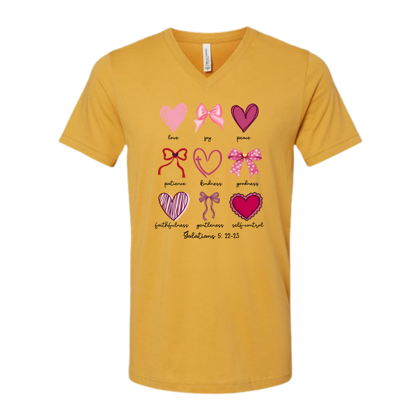 Galatians 5 - Valentines - Bella+Canvas - Unisex V-Neck - Assorted Colors