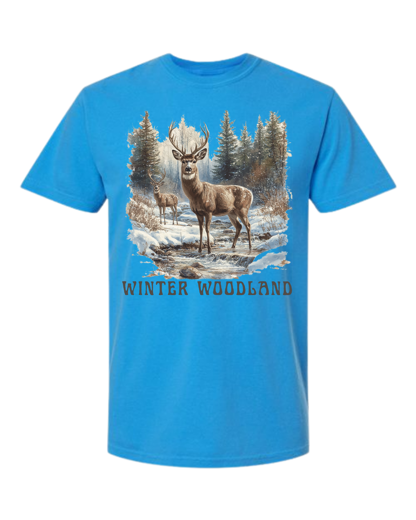 Winter Woodland - Comfort Colors - Heavyweight Unisex Tee - Blues