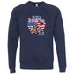 The Gulf of America - Sponge Fleece Raglan Sweatshirt - Blues, Greens, Purple, and Black