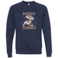 Booked for the Summer - Sponge Fleece Raglan Sweatshirt - Blues, Greens, Purple, and Black