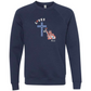 Loves Jesus & America too - Sponge Fleece Raglan Sweatshirt - Blues, Greens, Purple, and Black