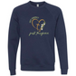 Not Perfect Just Forgiven - Sponge Fleece Raglan Sweatshirt - Blues, Greens, Purple, and Black