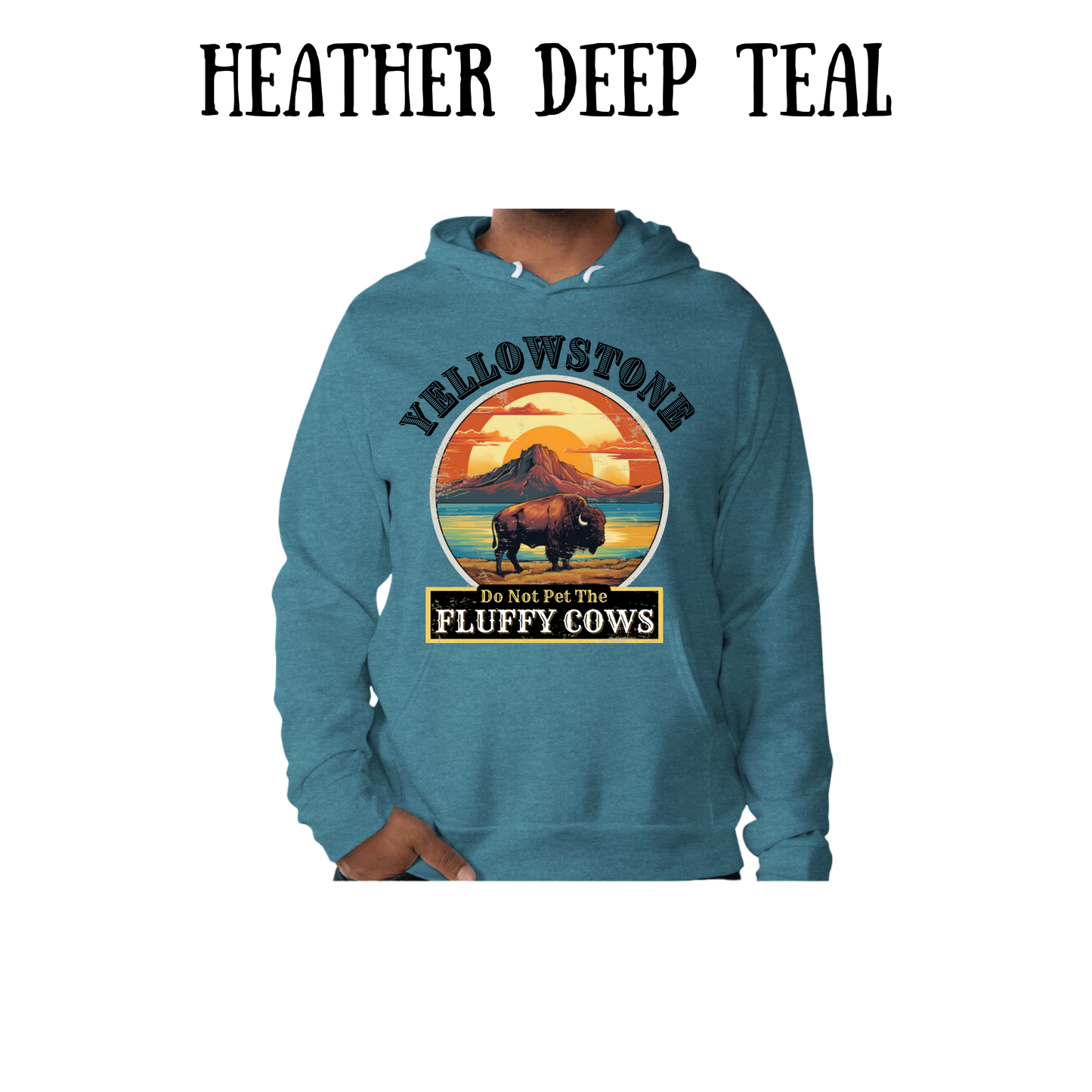 CP - Yellowstone: Fluffy Cows - Sponge Fleece Hoodie - Blues, Purples