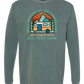 What Happens At The Campground - Comfort Colors - Heavyweight Long Sleeve Tee - Blues & Greens