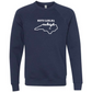 Kella McLean - Sponge Fleece Raglan Sweatshirt - Blues, Greens, Purple, and Black