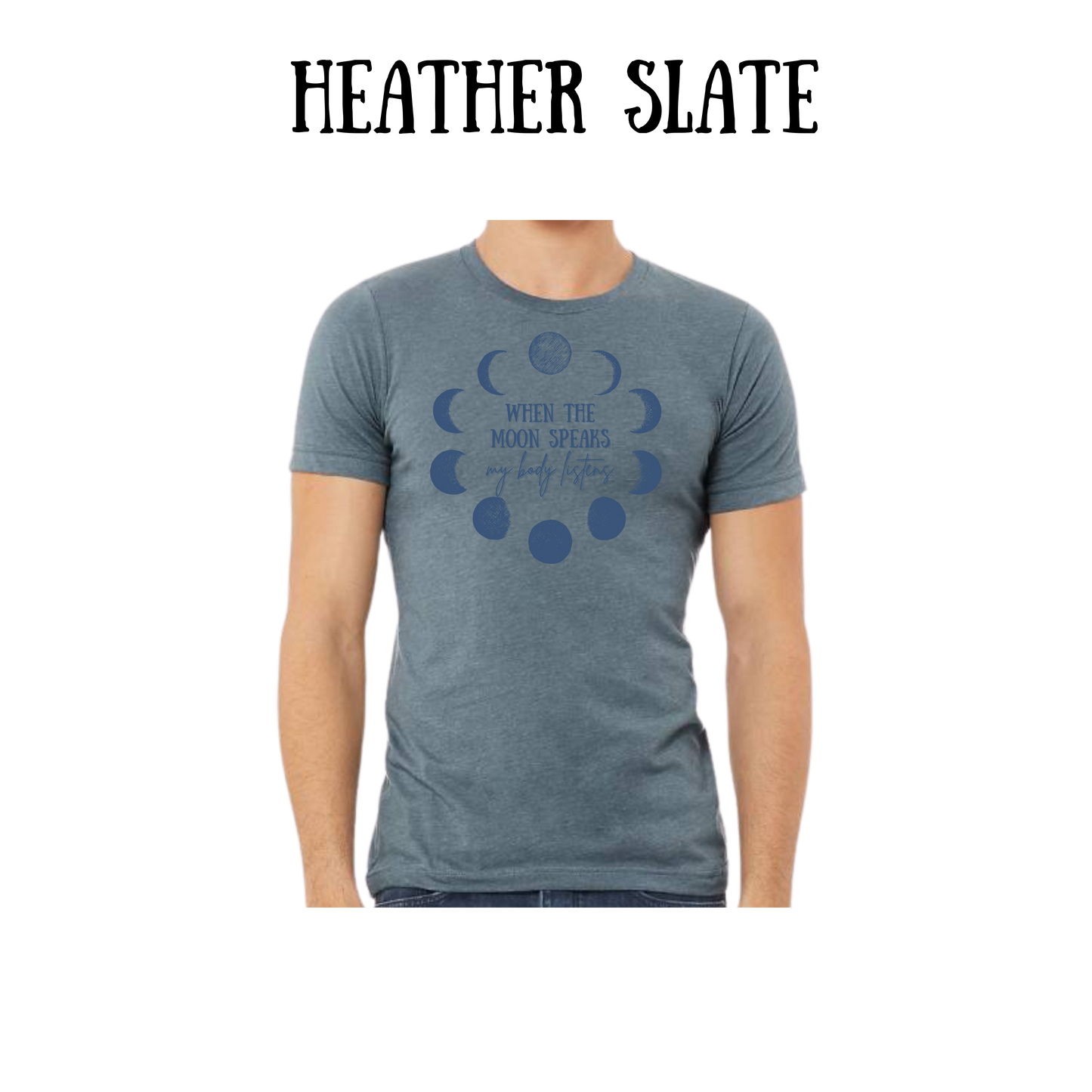 when the moon speaks - unisex tee - blues