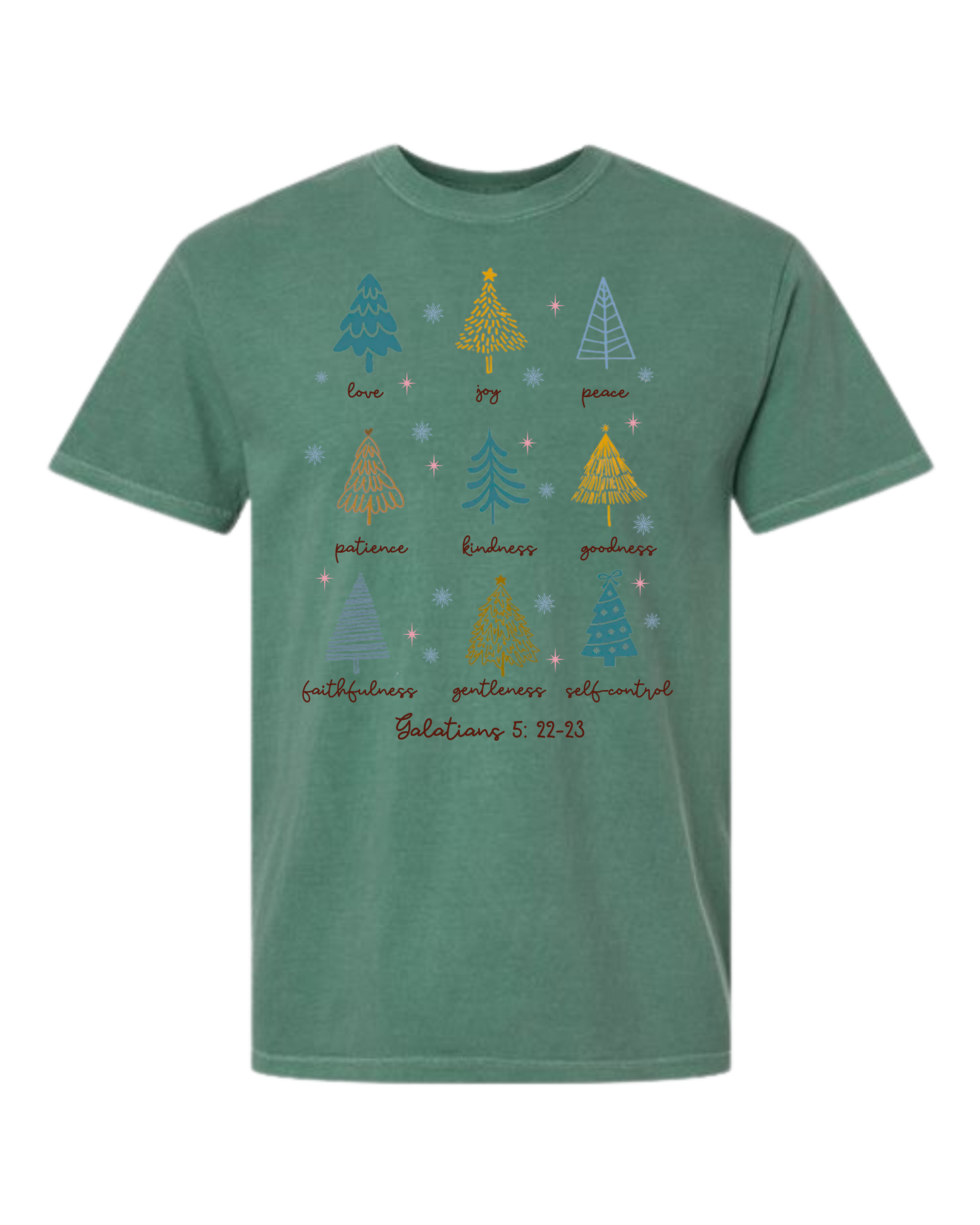 Galatians 5 - Comfort Colors - Heavyweight Unisex Tee - Greens