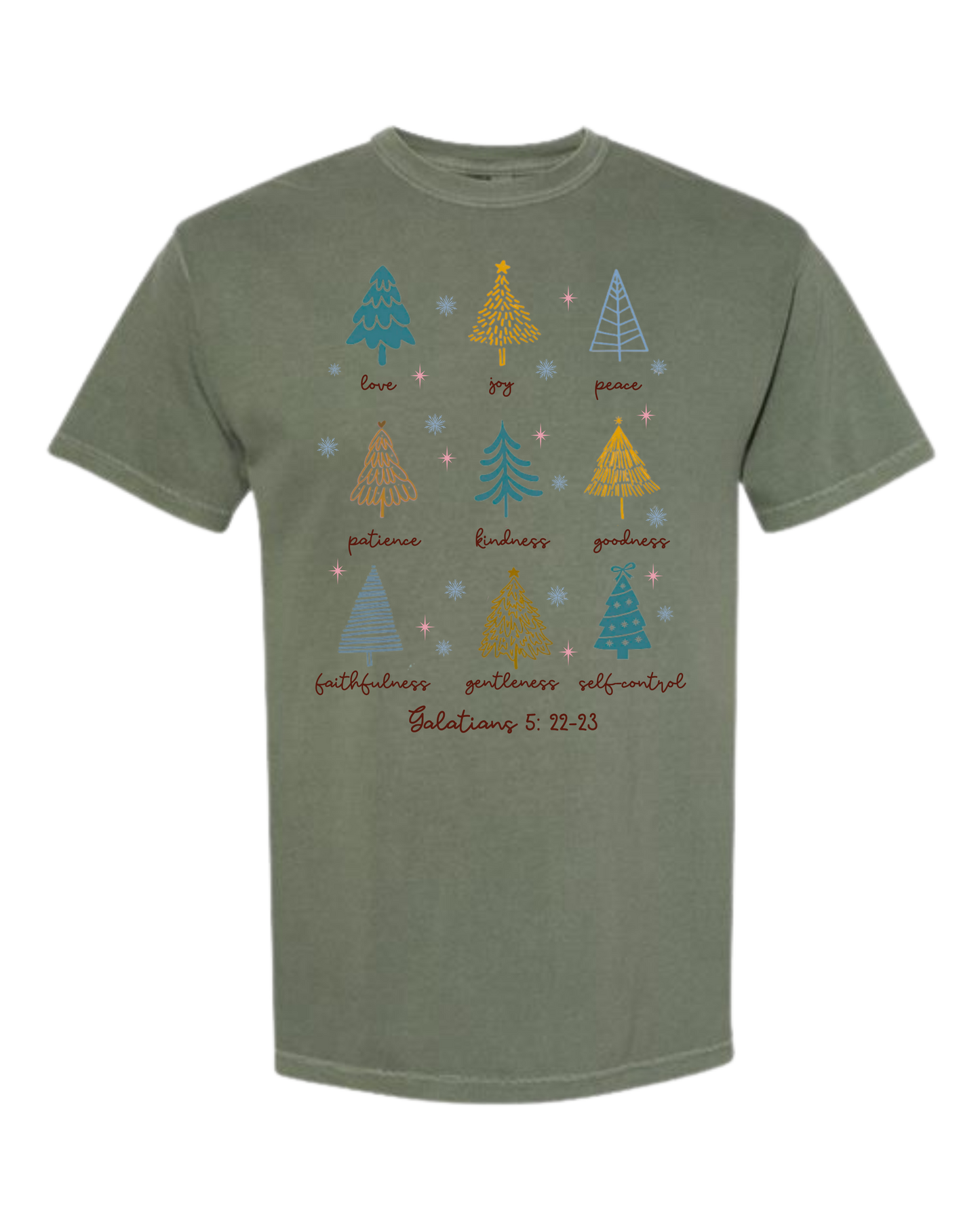 Galatians 5 - Comfort Colors - Heavyweight Unisex Tee - Greens