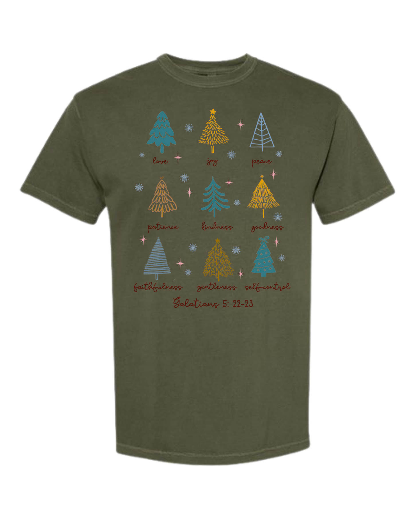 Galatians 5 - Comfort Colors - Heavyweight Unisex Tee - Greens