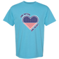 One Nation One Heart - Comfort Colors - Heavyweight Unisex Tee - Blues