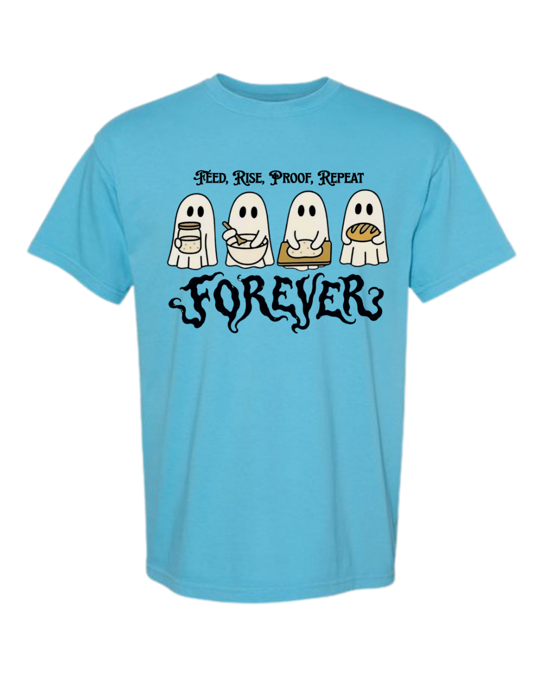 Sourdough Ghosties - Comfort Colors - Heavyweight Unisex Tee - Blues