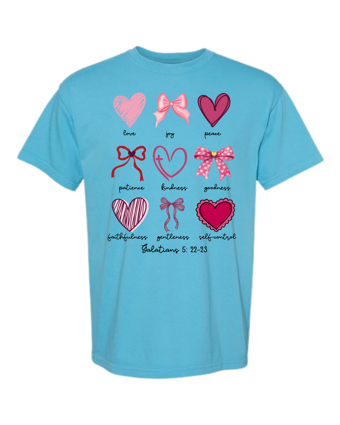 Galatians 5 - Valentines - Comfort Colors - Heavyweight Unisex Tee - Blues