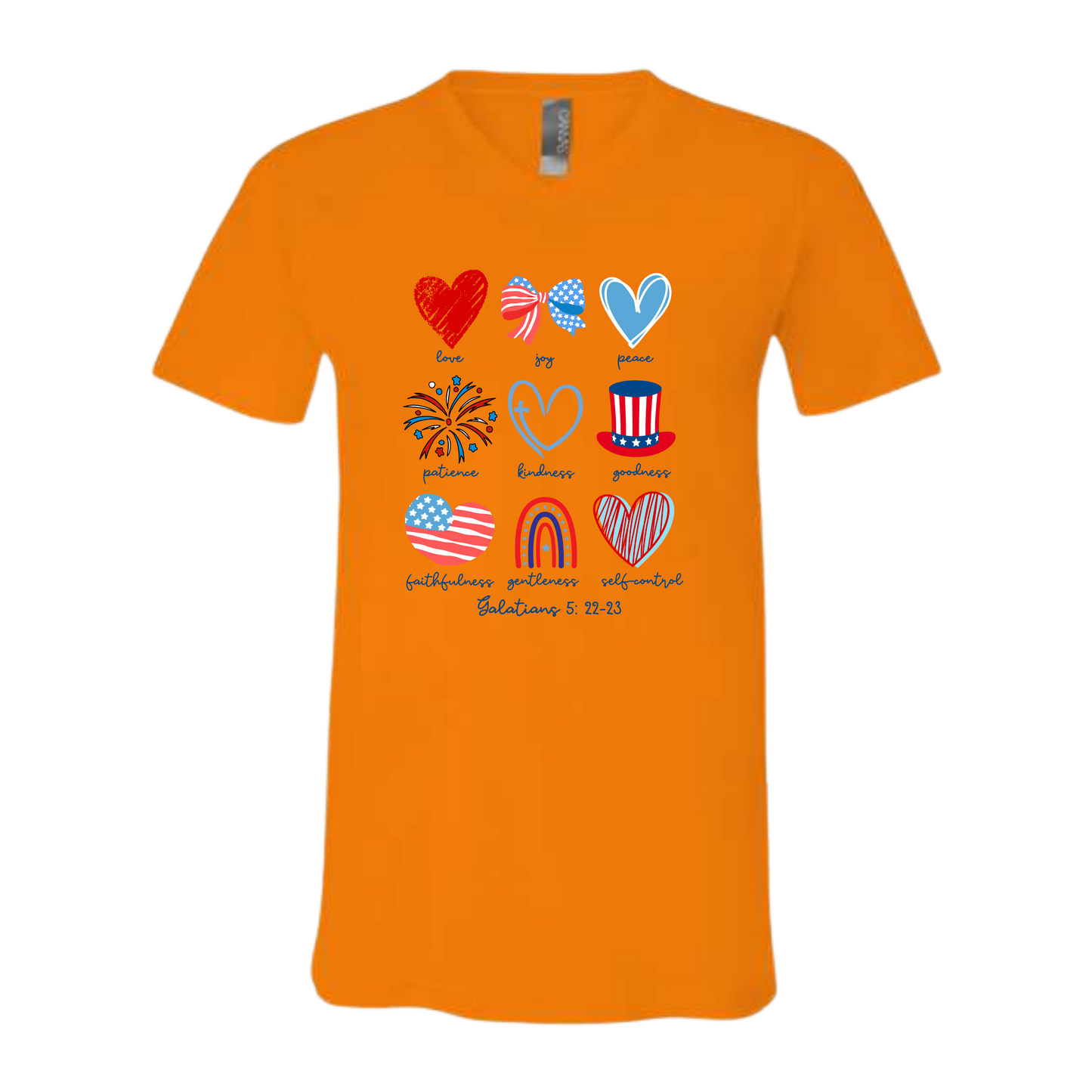 Galatians 5 - Patriotic - Bella+Canvas - Unisex V-Neck - Assorted Colors