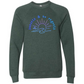 Sunsets & No Regrets - Sponge Fleece Raglan Sweatshirt - Blues, Greens, Purple, and Black