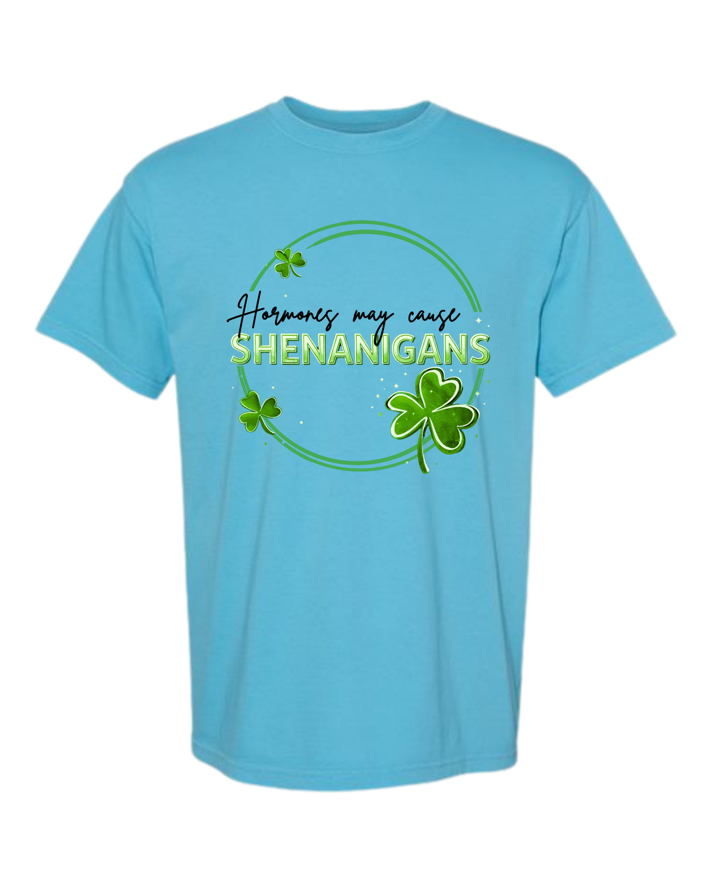 Hormones May Cause Shenanigans - Comfort Colors - Heavyweight Unisex Tee - Blues