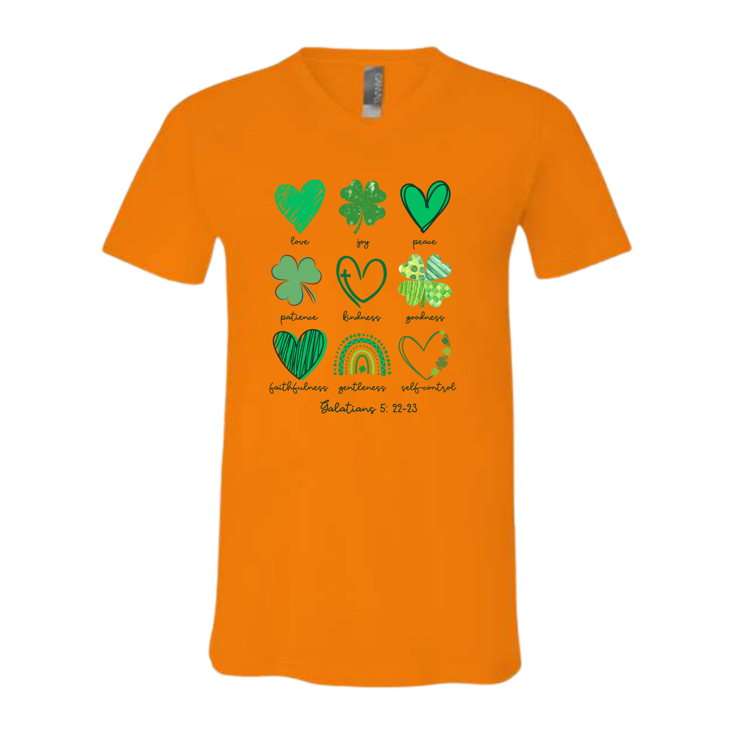 Galatians 5 - St Patrick's Day - Bella+Canvas - Unisex V-Neck - Assorted Colors