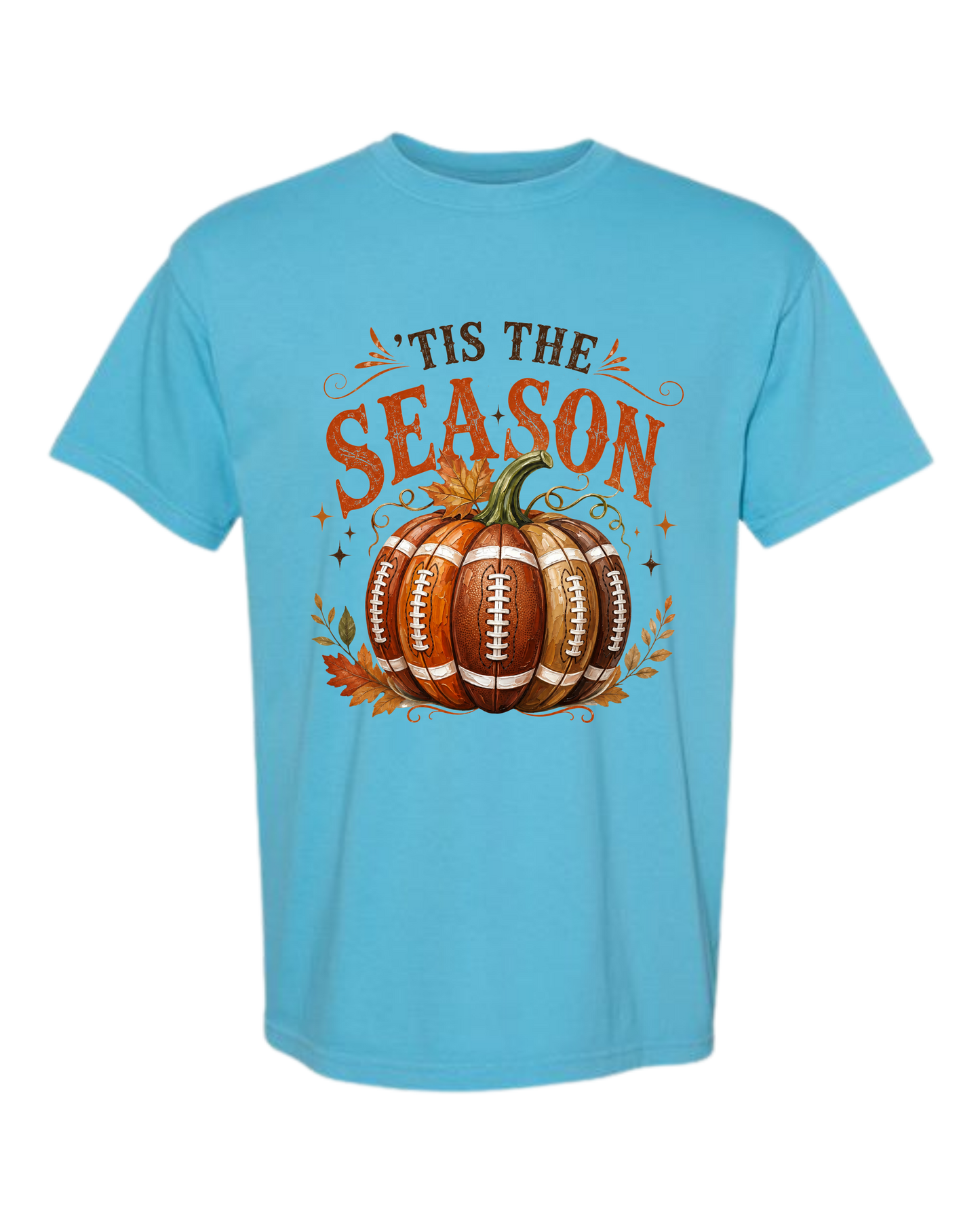 'Tis Football Season - Comfort Colors - Heavyweight Unisex Tee - Blues