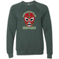 Masked Because We Are Unstable - Sponge Fleece Raglan Sweatshirt - Blues, Greens, Purple, and Black