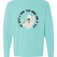 Hot Baths and Drink Your Dinner Kind of Week - Comfort Colors - Heavyweight Long Sleeve Tee - Blues & Greens