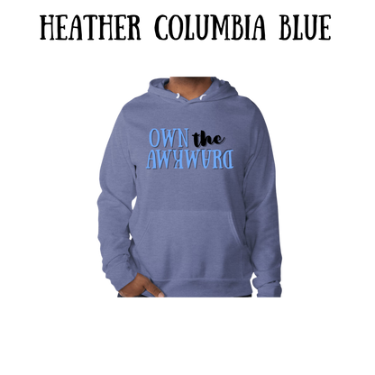 own the awkward - sponge fleece hoodie - blues, purples