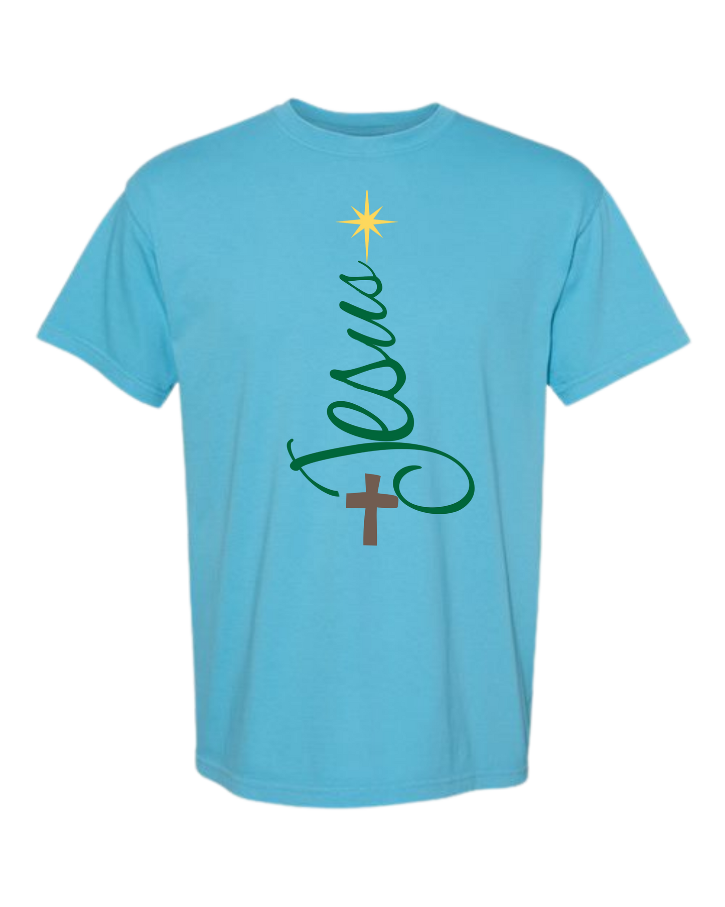 Jesus Tree - Comfort Colors - Heavyweight Unisex Tee - Blues
