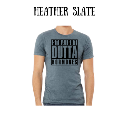 straight outta hormones - unisex tee - blues