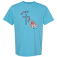 Loves Jesus & America too - Comfort Colors - Heavyweight Unisex Tee - Blues