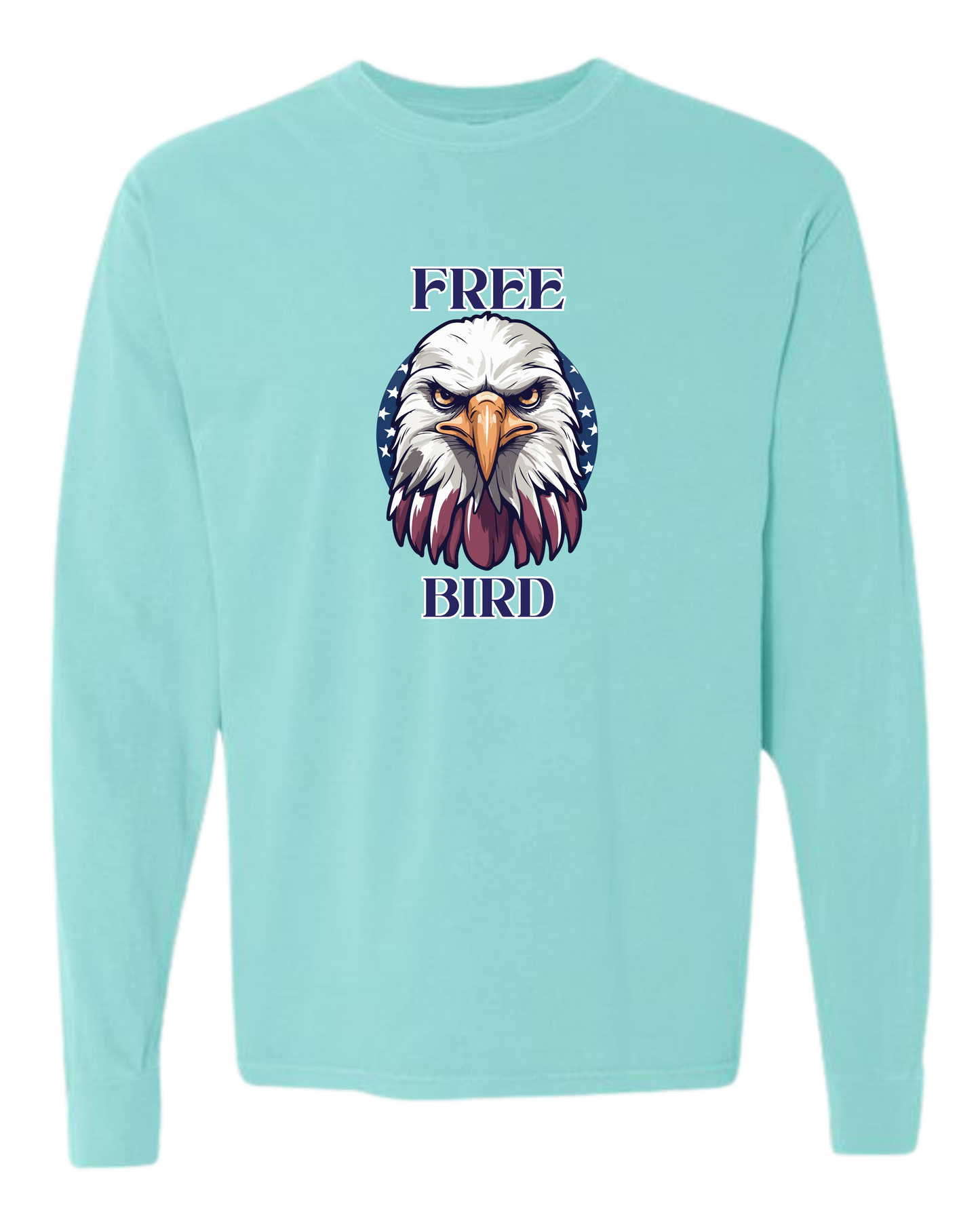 Free Bird - Comfort Colors - Heavyweight Long Sleeve Tee - Blues & Greens