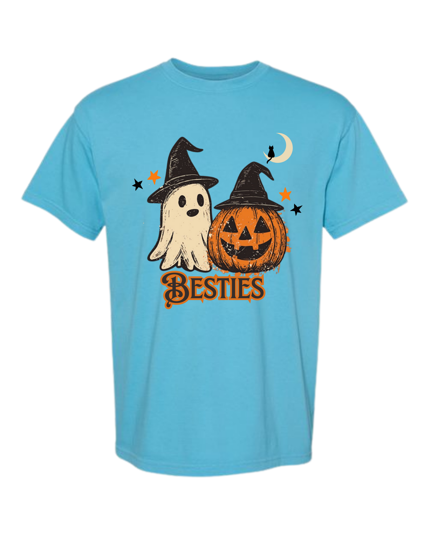 Halloween Besties - Comfort Colors - Heavyweight Unisex Tee - Blues