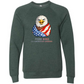 Free Bird An American Legend - Sponge Fleece Raglan Sweatshirt - Blues, Greens, Purple, and Black