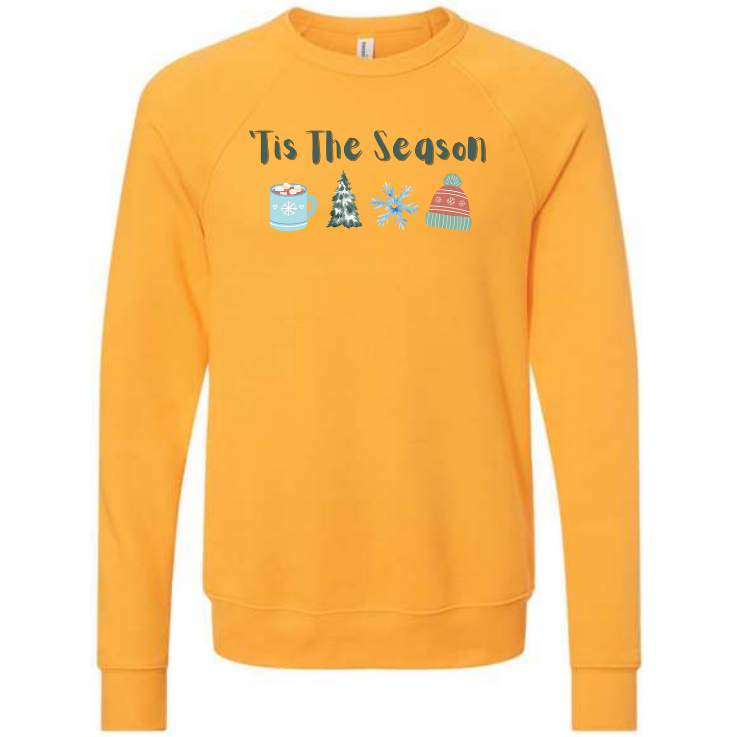 'Tis The Season - Winter - Sponge Fleece Raglan Sweatshirt - Assorted Colors