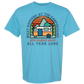 What Happens At The Campground - Comfort Colors - Heavyweight Unisex Tee - Blues