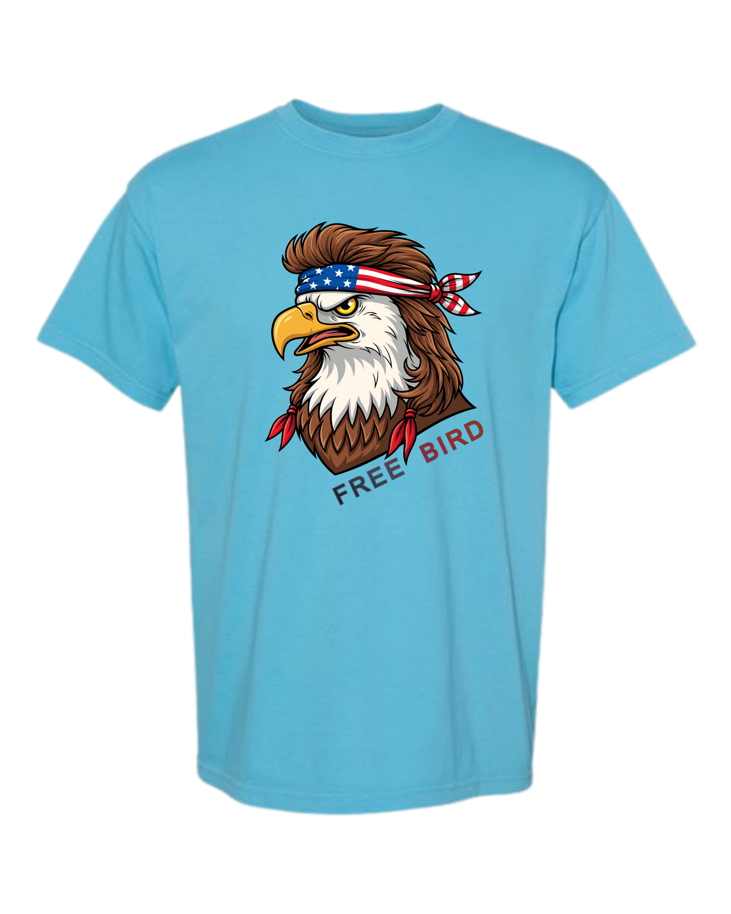 Rockin Free Bird - Comfort Colors - Heavyweight Unisex Tee - Blues