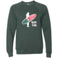 Mana in My Soul - Sponge Fleece Raglan Sweatshirt - Blues, Greens, Purple, and Black