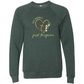 Not Perfect Just Forgiven - Sponge Fleece Raglan Sweatshirt - Blues, Greens, Purple, and Black