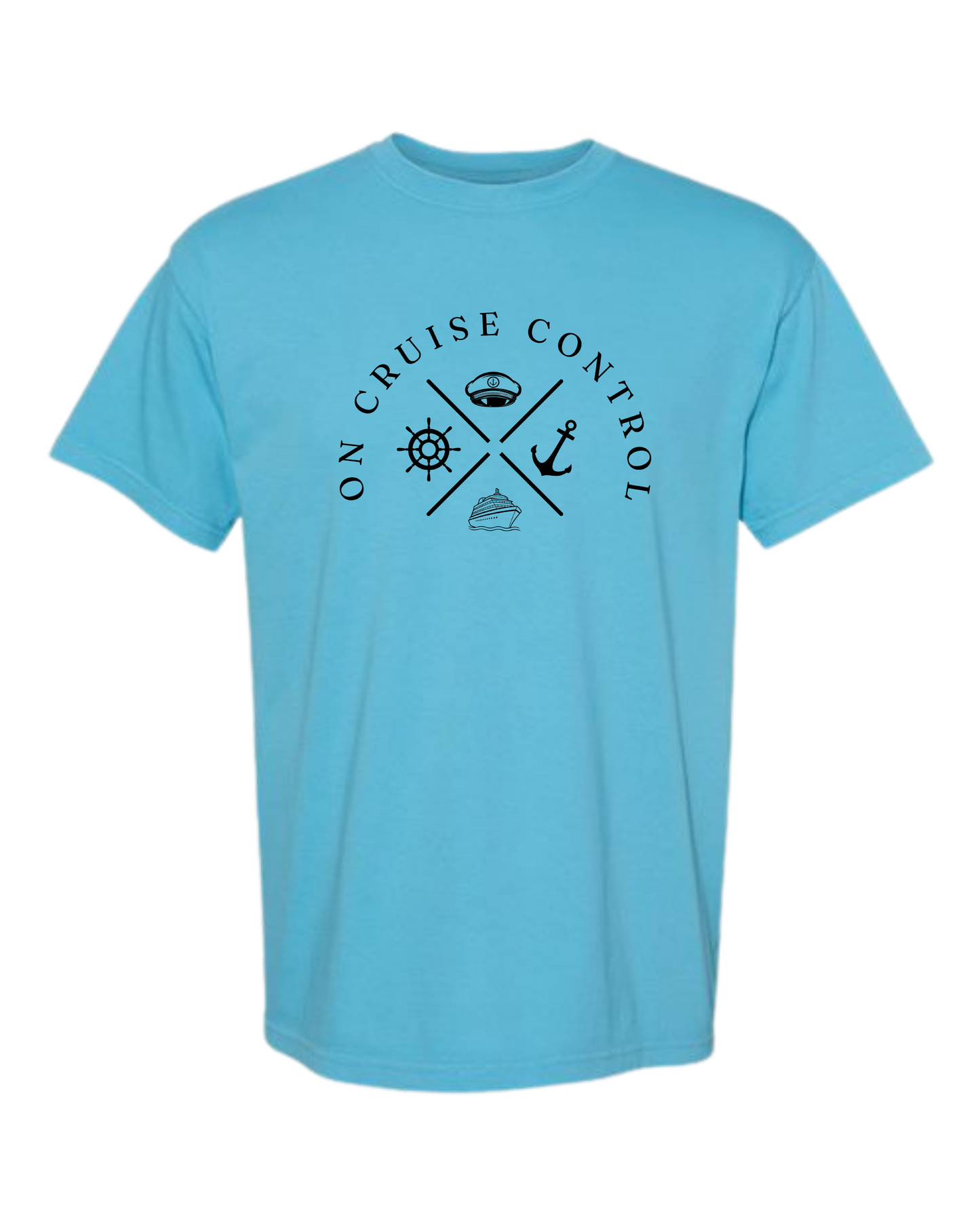 On Cruise Control - Comfort Colors - Heavyweight Unisex Tee - Blues