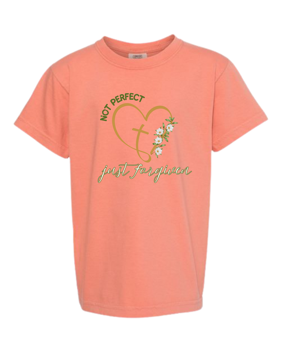Not Perfect Just Forgiven - Comfort Colors - Heavyweight Youth Tee - Assorted Colors