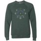 When The Moon Speaks My Body Listens - Sponge Fleece Raglan Sweatshirt - Blues, Greens, Purple, and Black