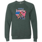 The Gulf of America - Sponge Fleece Raglan Sweatshirt - Blues, Greens, Purple, and Black